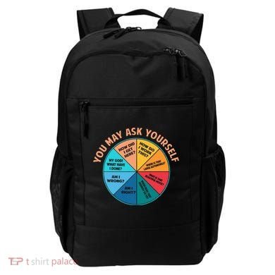 You May Ask Yourself Once In A Lifetime Pie Chart Backpack
