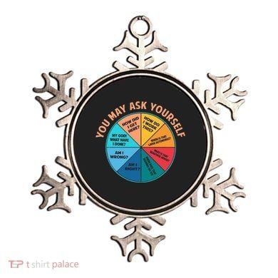 You May Ask Yourself Once In A Lifetime Pie Chart Ornament