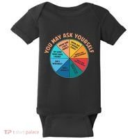 You May Ask Yourself Once In A Lifetime Pie Chart Baby Bodysuit thumb 0