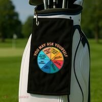You May Ask Yourself Once In A Lifetime Pie Chart Golf Towel thumb 2