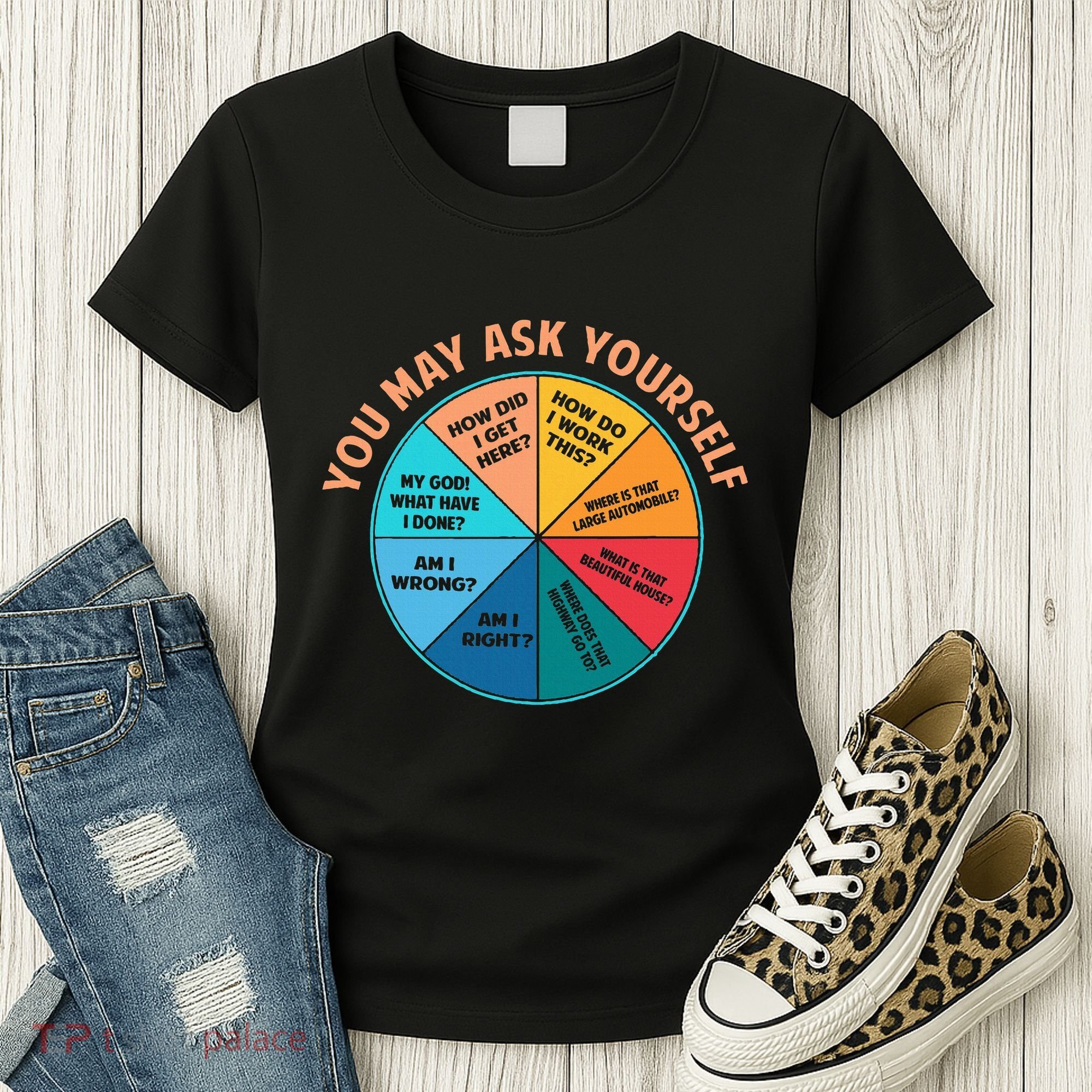 You May Ask Yourself Once In A Lifetime Pie Chart Women's T-Shirt