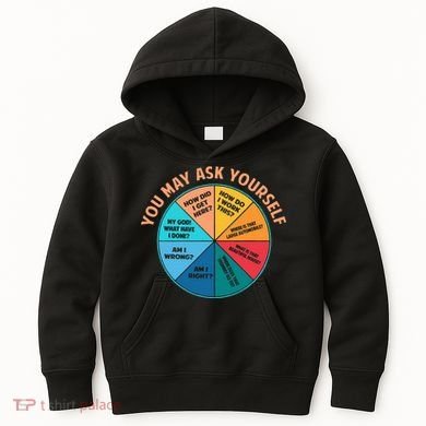 You May Ask Yourself Once In A Lifetime Pie Chart Kids Hoodie