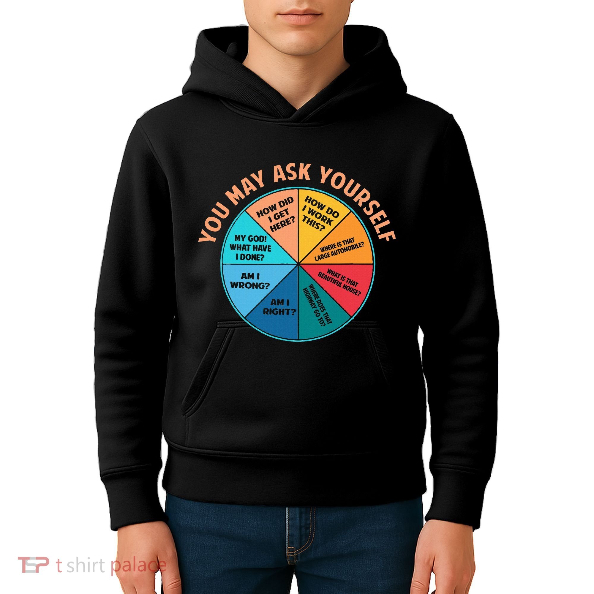 You May Ask Yourself Once In A Lifetime Pie Chart Kids Hoodie