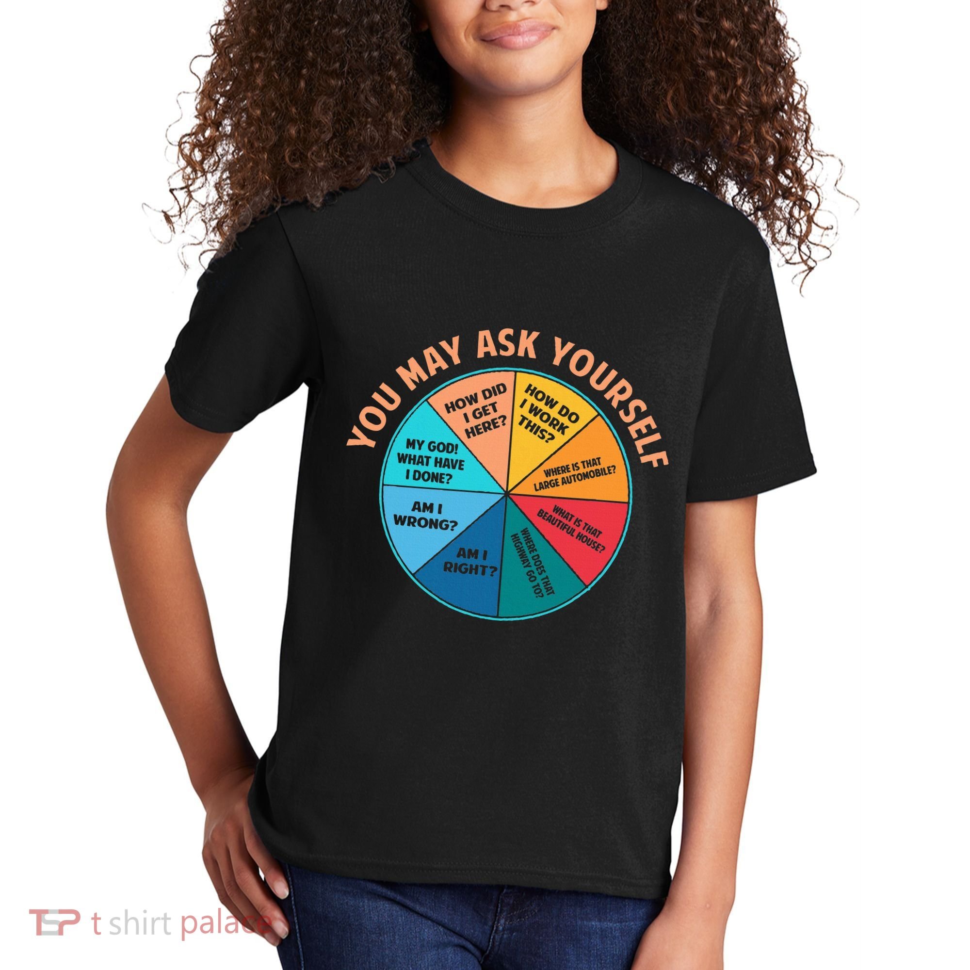 You May Ask Yourself Once In A Lifetime Pie Chart Kids T-Shirt