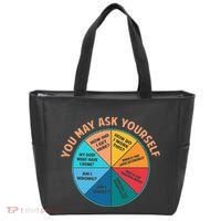 You May Ask Yourself Once In A Lifetime Pie Chart Tote Bag thumb 0