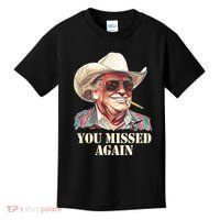 You Missed Again Trump Kids T-Shirt thumb 0
