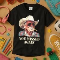 You Missed Again Trump Kids T-Shirt thumb 3