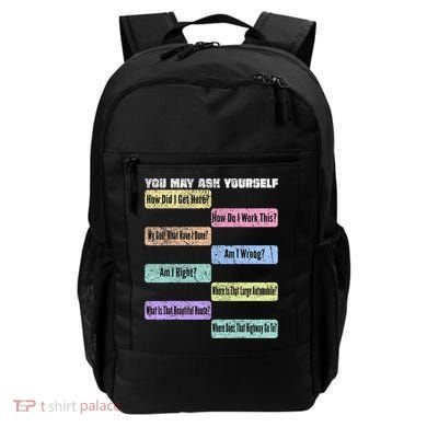 You May Ask Yourself Classic 80S Pop Music Backpack