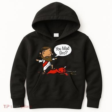 You Mad Bro Funny Jesus Kids Hoodie