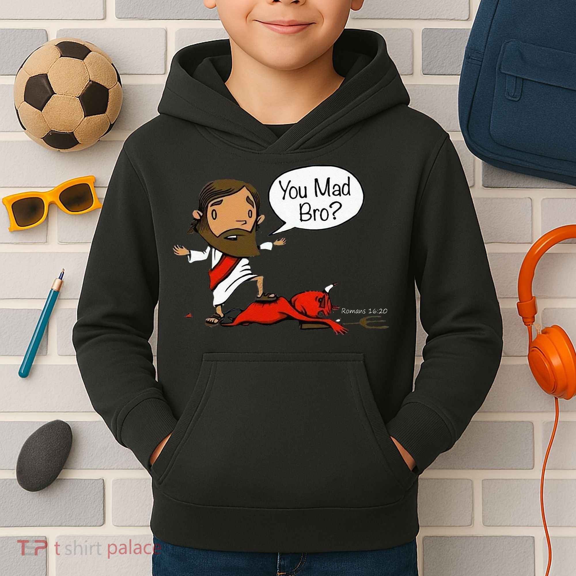 You Mad Bro Funny Jesus Kids Hoodie