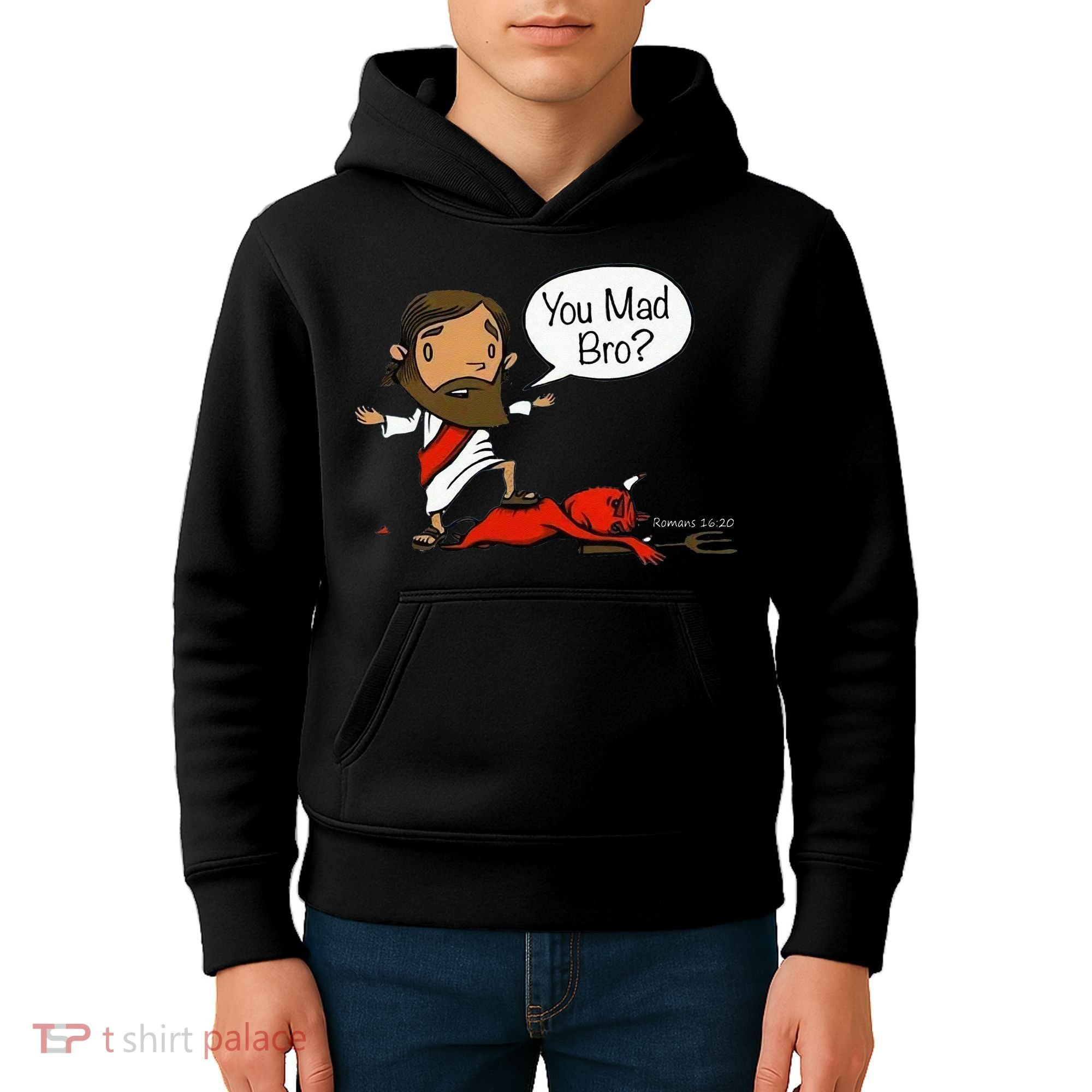 You Mad Bro Funny Jesus Kids Hoodie
