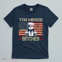 You Missed B!!Ches Donald Trump Middle Finger Usa Flag T-Shirt thumb 5