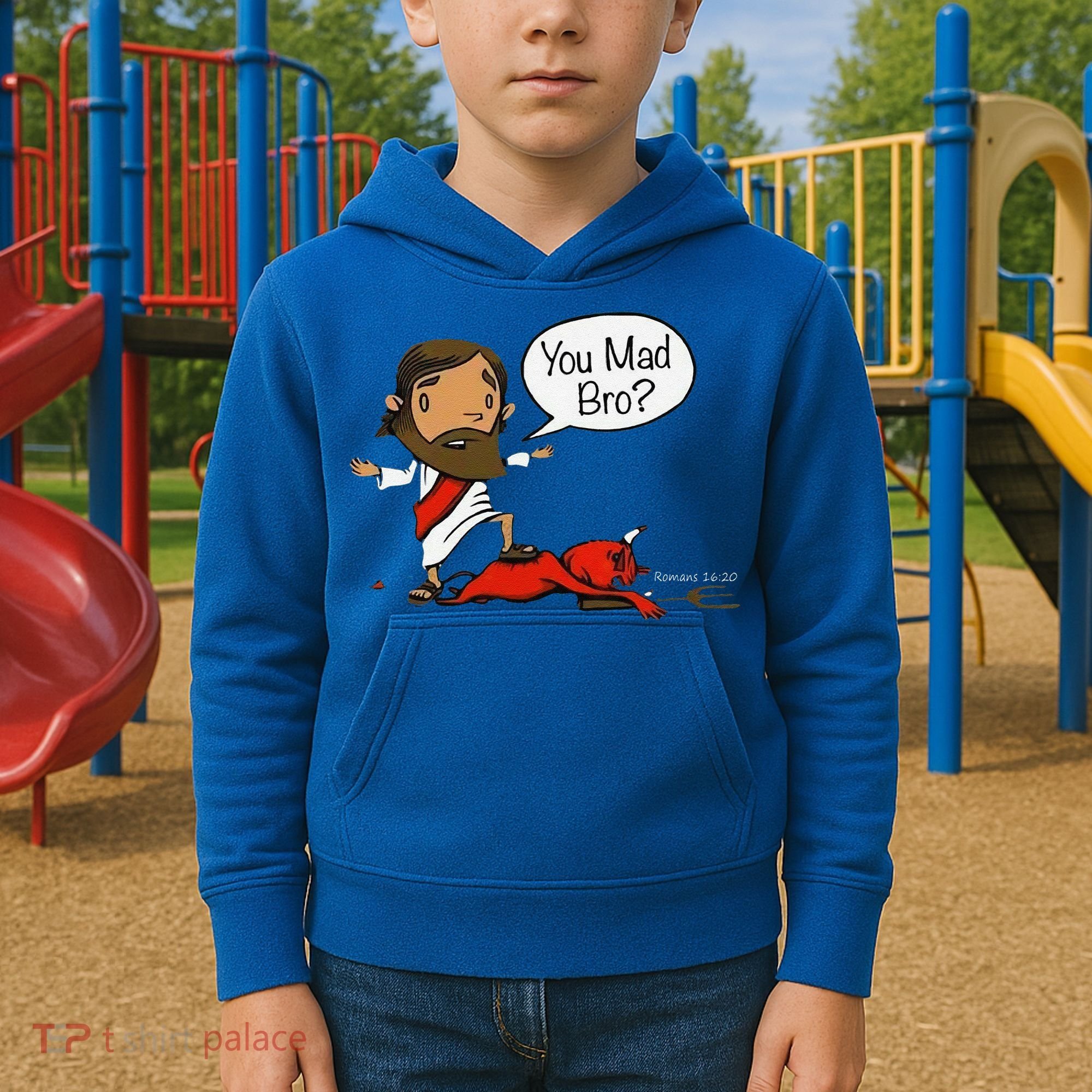 You Mad Bro Funny Jesus Kids Hoodie