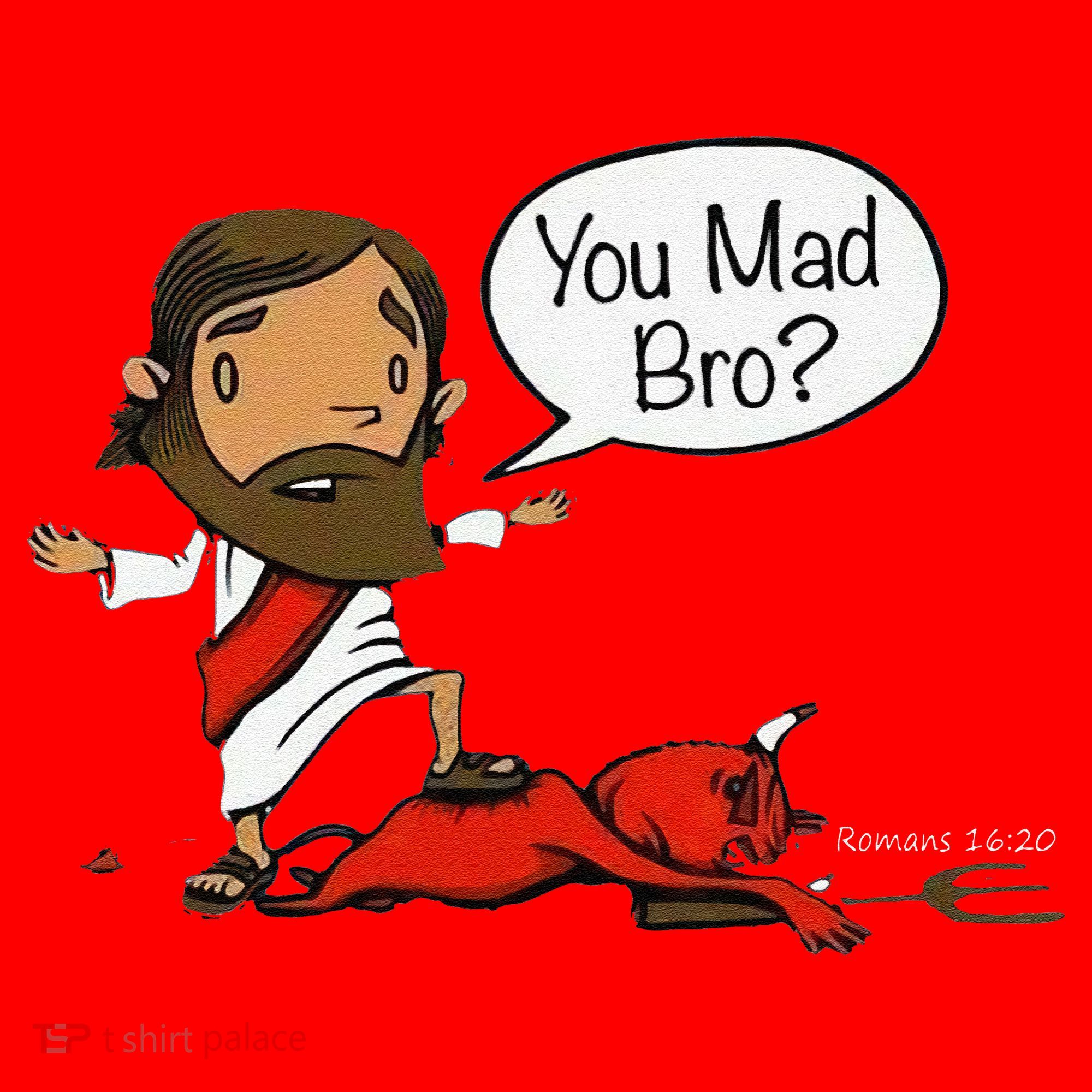 You Mad Bro Funny Jesus Santa Hat