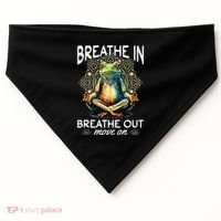 Yoga Meditation Breathe In Breathe Out Move On USA-Made Doggie Bandana thumb 0