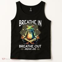 Yoga Meditation Breathe In Breathe Out Move On Tank Top thumb 2