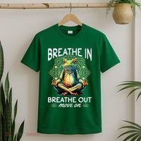 Yoga Meditation Breathe In Breathe Out Move On T-Shirt thumb 2