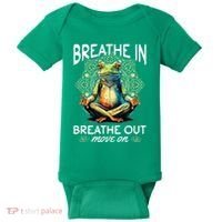 Yoga Meditation Breathe In Breathe Out Move On Baby Bodysuit thumb 0