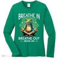 Yoga Meditation Breathe In Breathe Out Move On Women's Long Sleeve Shirt thumb 0