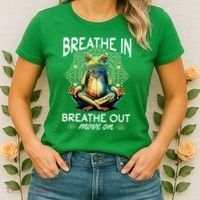 Yoga Meditation Breathe In Breathe Out Move On Women's T-Shirt thumb 2