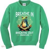 Yoga Meditation Breathe In Breathe Out Move On Kids Sweatshirt thumb 0