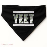 Yeet Meme Cannabis Leaf Pattern USA-Made Doggie Bandana thumb 0