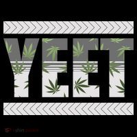 Yeet Meme Cannabis Leaf Pattern Apron thumb 3