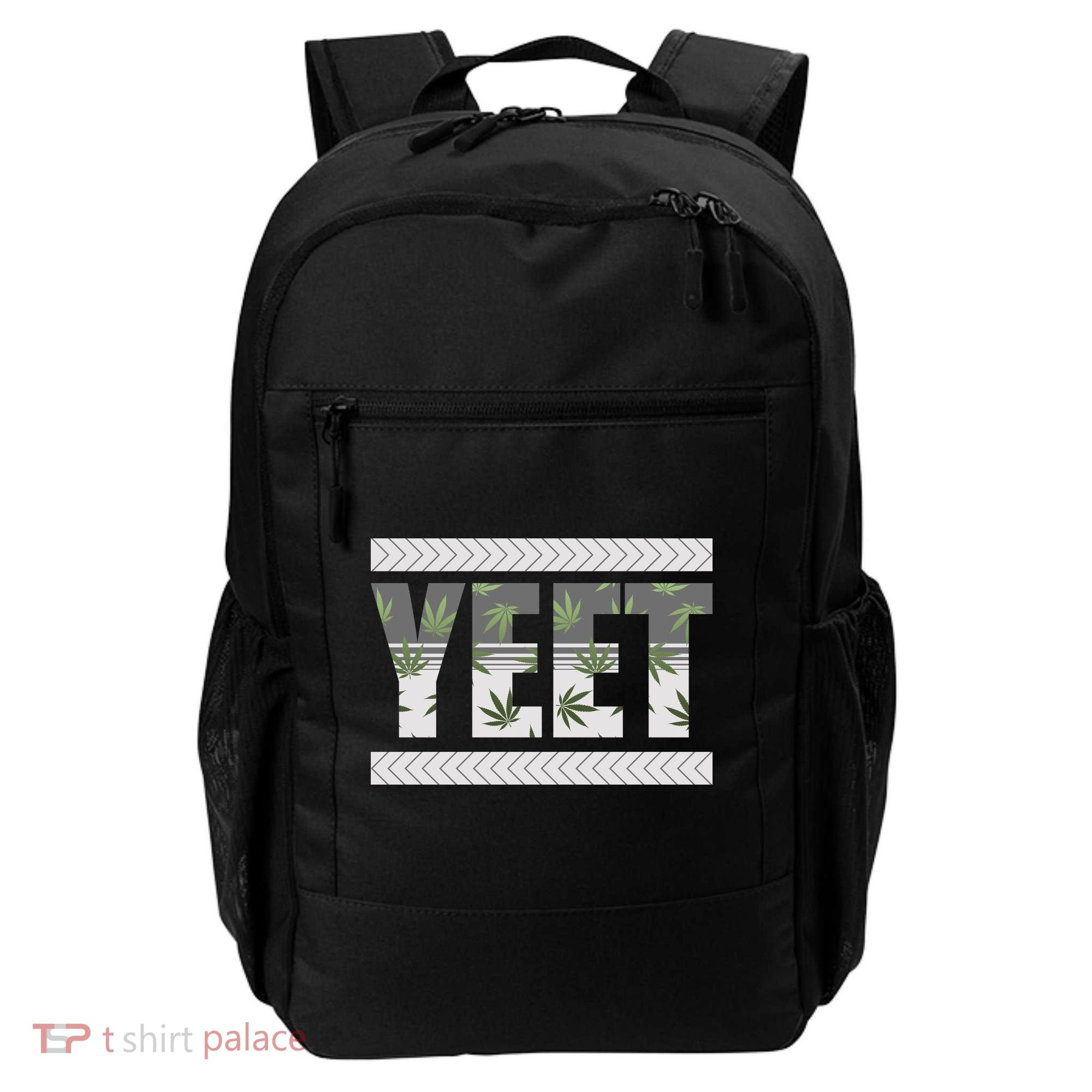Yeet Meme Cannabis Leaf Pattern Backpack