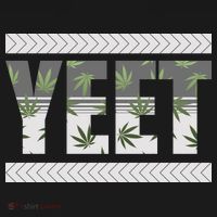 Yeet Meme Cannabis Leaf Pattern Backpack thumb 2