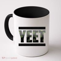 Yeet Meme Cannabis Leaf Pattern Coffee Mug thumb 0