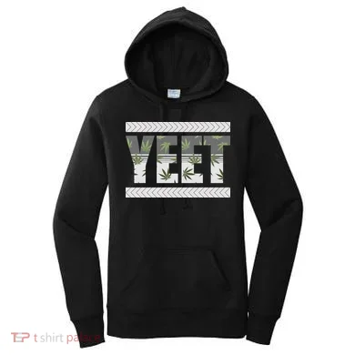 Yeet Meme Cannabis Leaf Pattern Women's Hoodie
