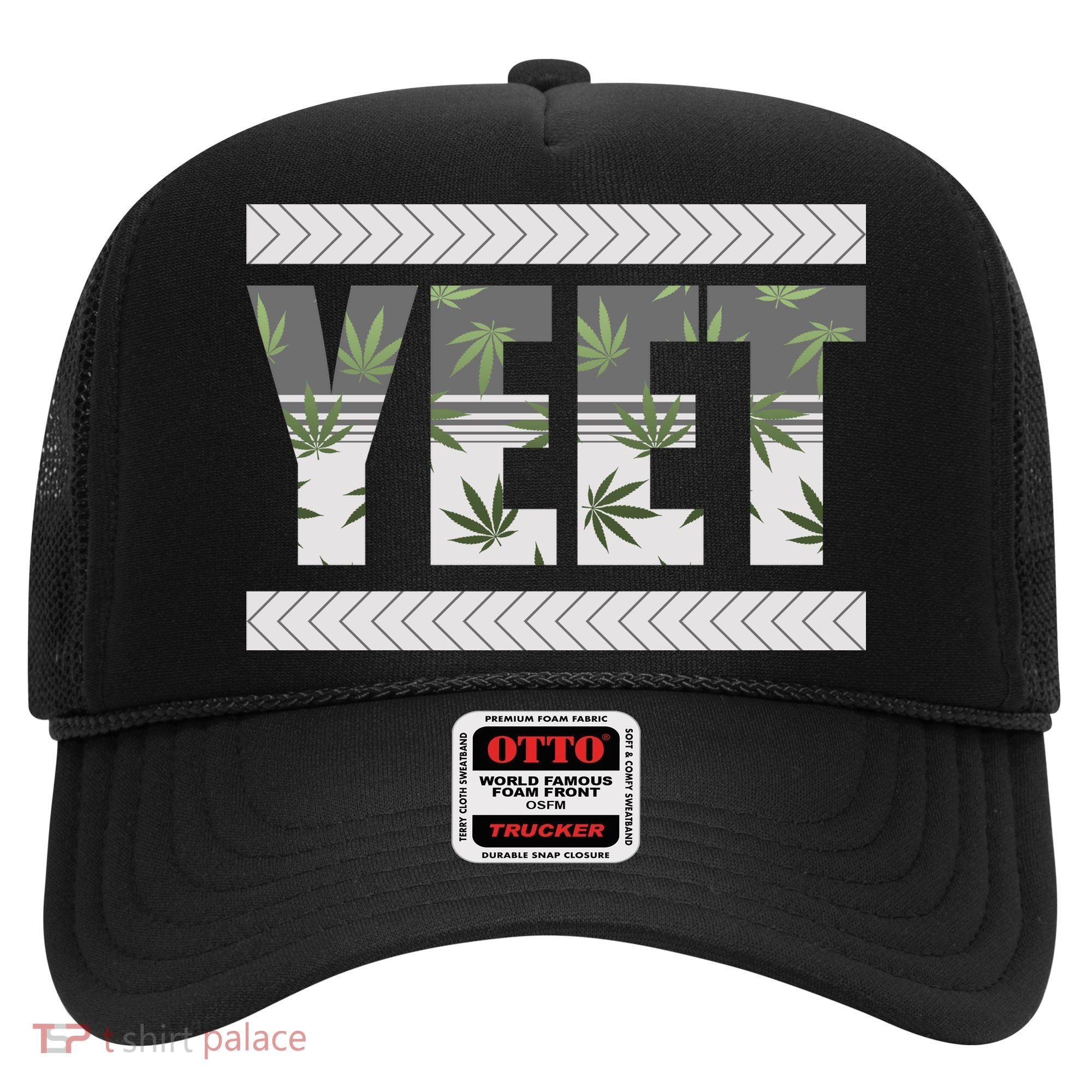 Yeet Meme Cannabis Leaf Pattern Hat