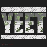 Yeet Meme Cannabis Leaf Pattern Hat thumb 2