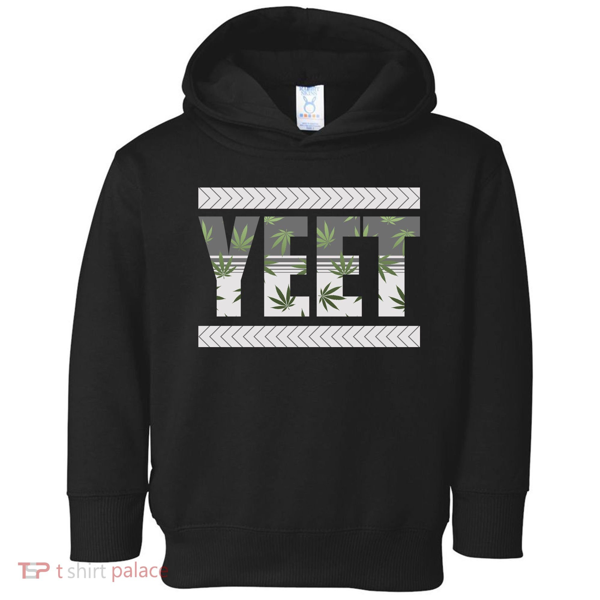 Yeet Meme Cannabis Leaf Pattern Toddler Hoodie