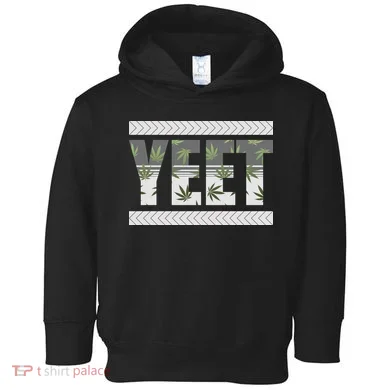Yeet Meme Cannabis Leaf Pattern Toddler Hoodie