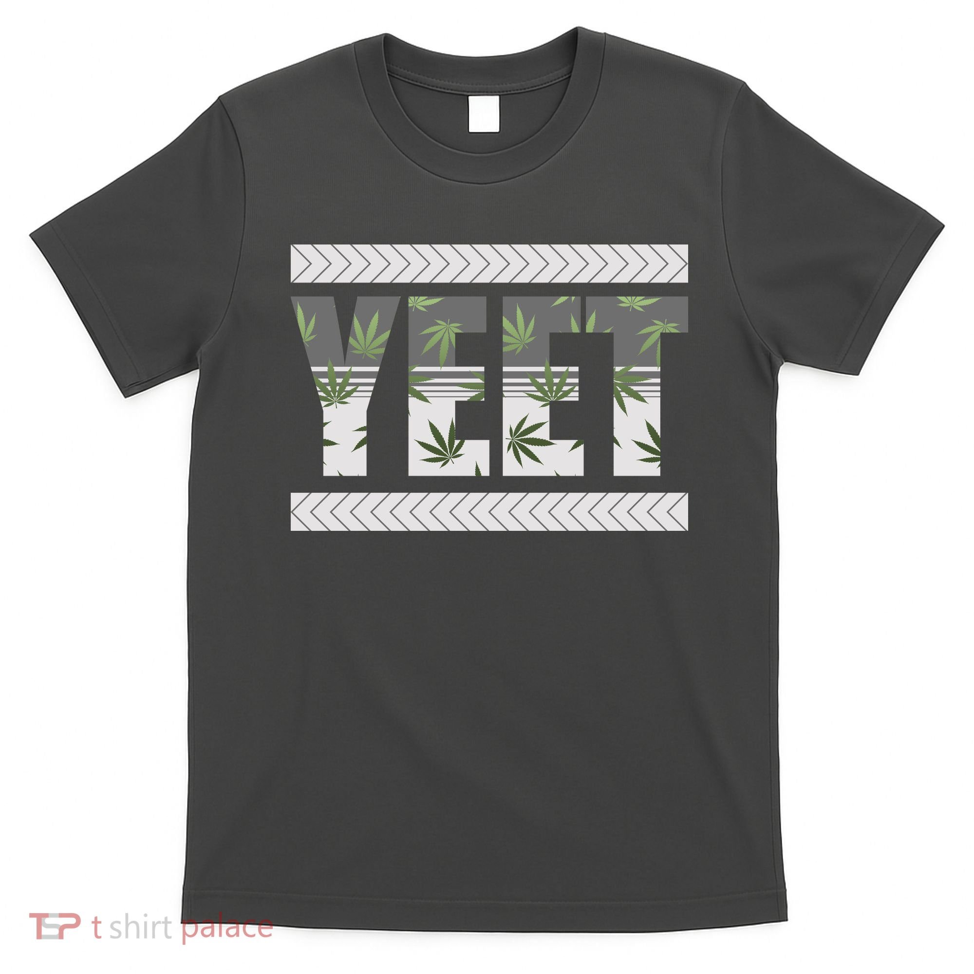 Yeet Meme Cannabis Leaf Pattern T-Shirt