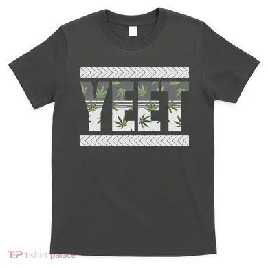 Yeet Meme Cannabis Leaf Pattern T-Shirt