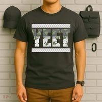 Yeet Meme Cannabis Leaf Pattern T-Shirt thumb 6