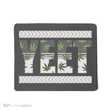 Yeet Meme Cannabis Leaf Pattern Mousepad
