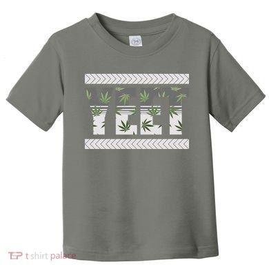 Yeet Meme Cannabis Leaf Pattern Toddler T-Shirt