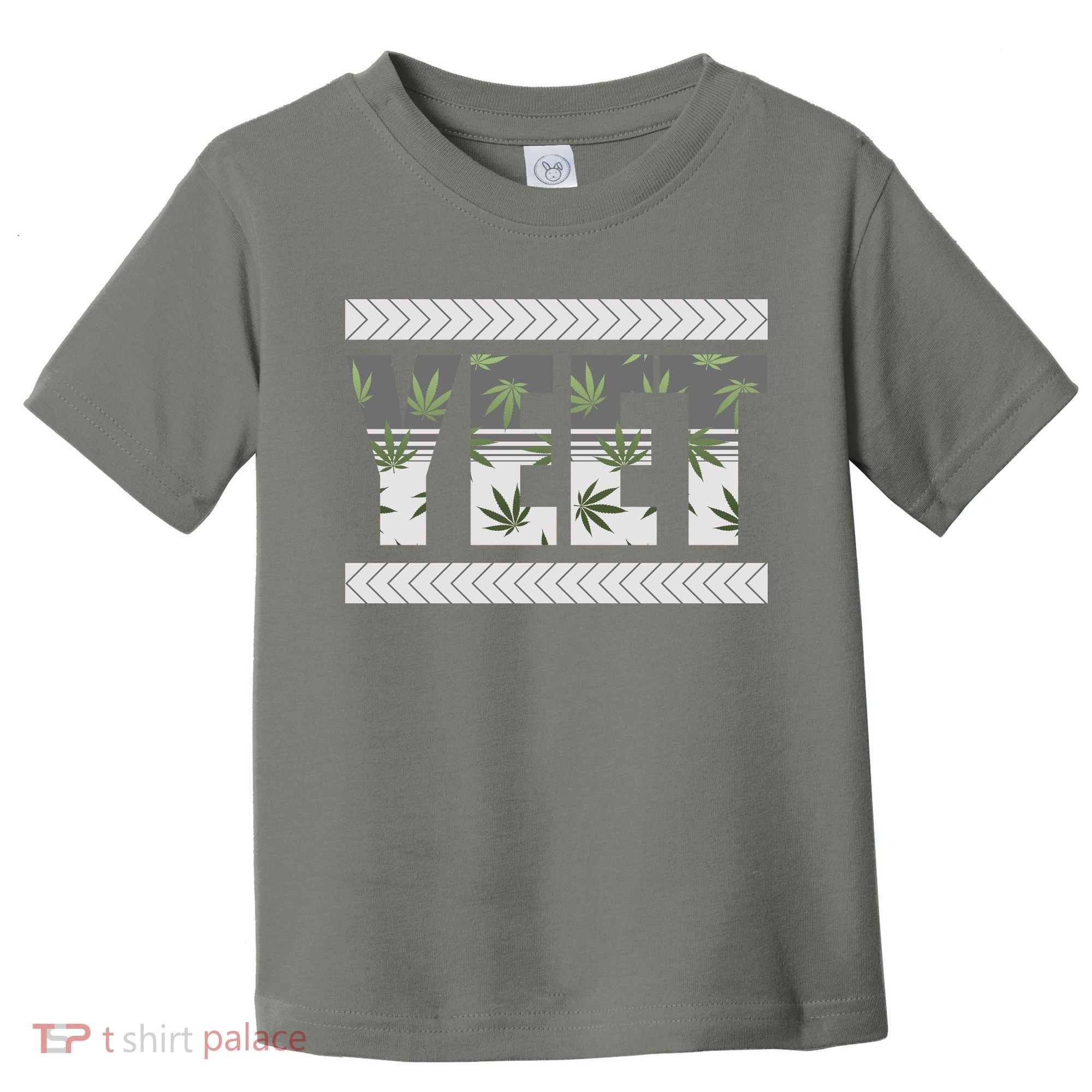 Yeet Meme Cannabis Leaf Pattern Toddler T-Shirt