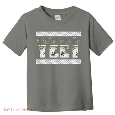Yeet Meme Cannabis Leaf Pattern Toddler T-Shirt