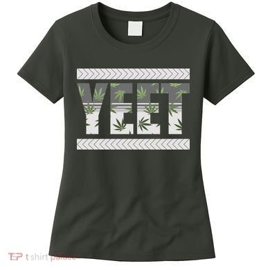 Yeet Meme Cannabis Leaf Pattern Women's T-Shirt