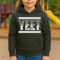 Yeet Meme Cannabis Leaf Pattern Kids Hoodie thumb 3