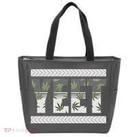 Yeet Meme Cannabis Leaf Pattern Tote Bag thumb 0