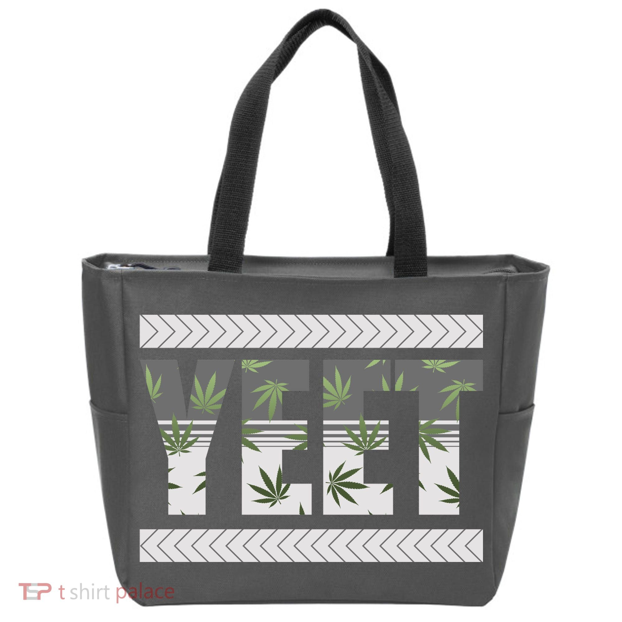Yeet Meme Cannabis Leaf Pattern Tote Bag