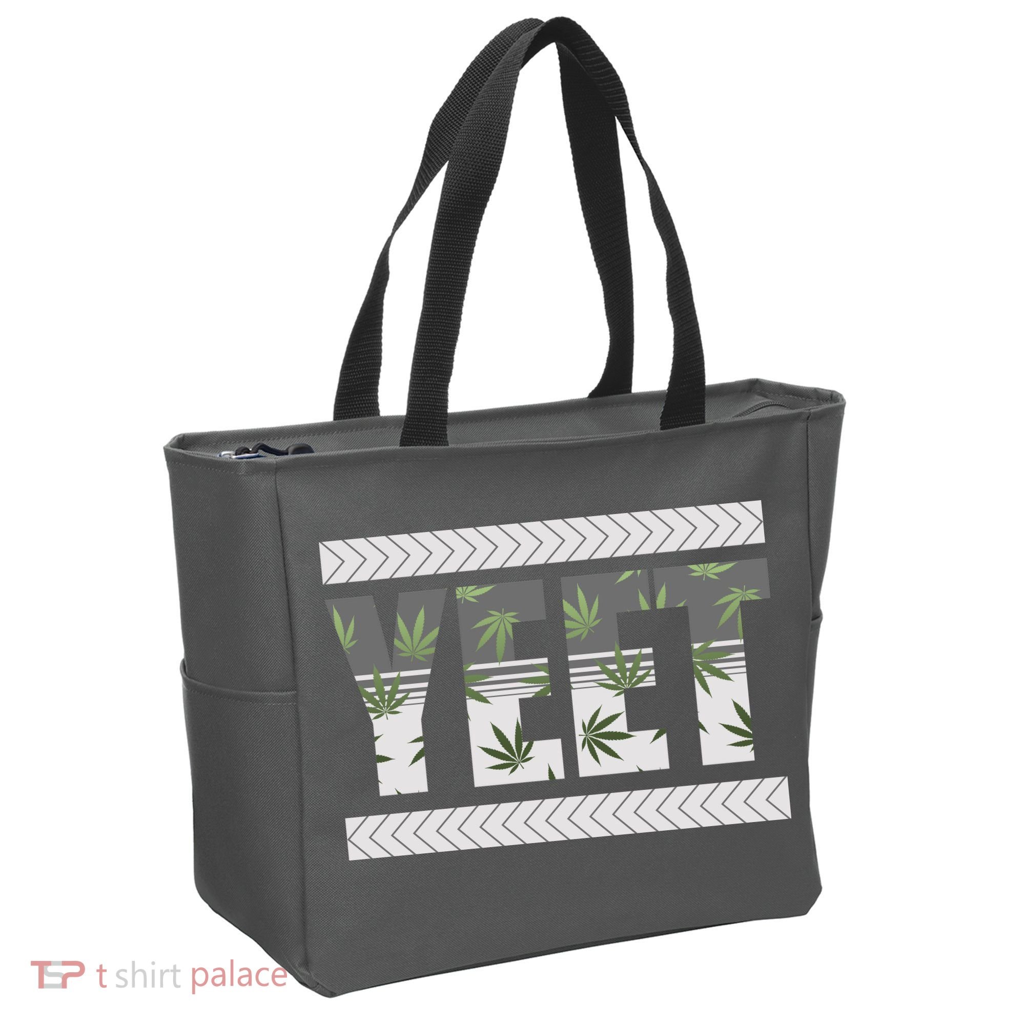 Yeet Meme Cannabis Leaf Pattern Tote Bag