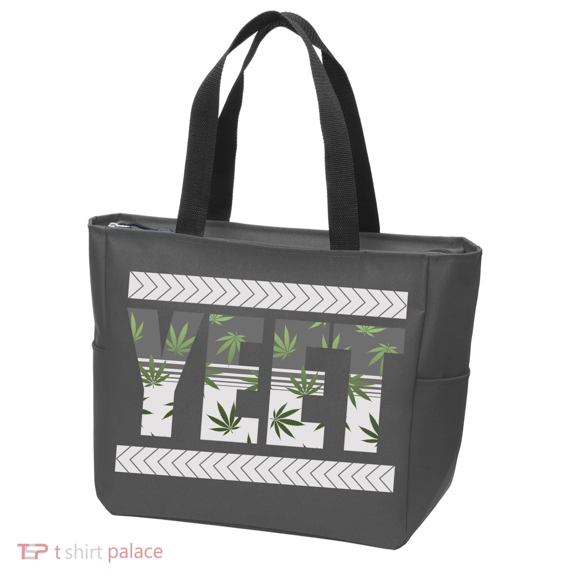 Yeet Meme Cannabis Leaf Pattern Tote Bag