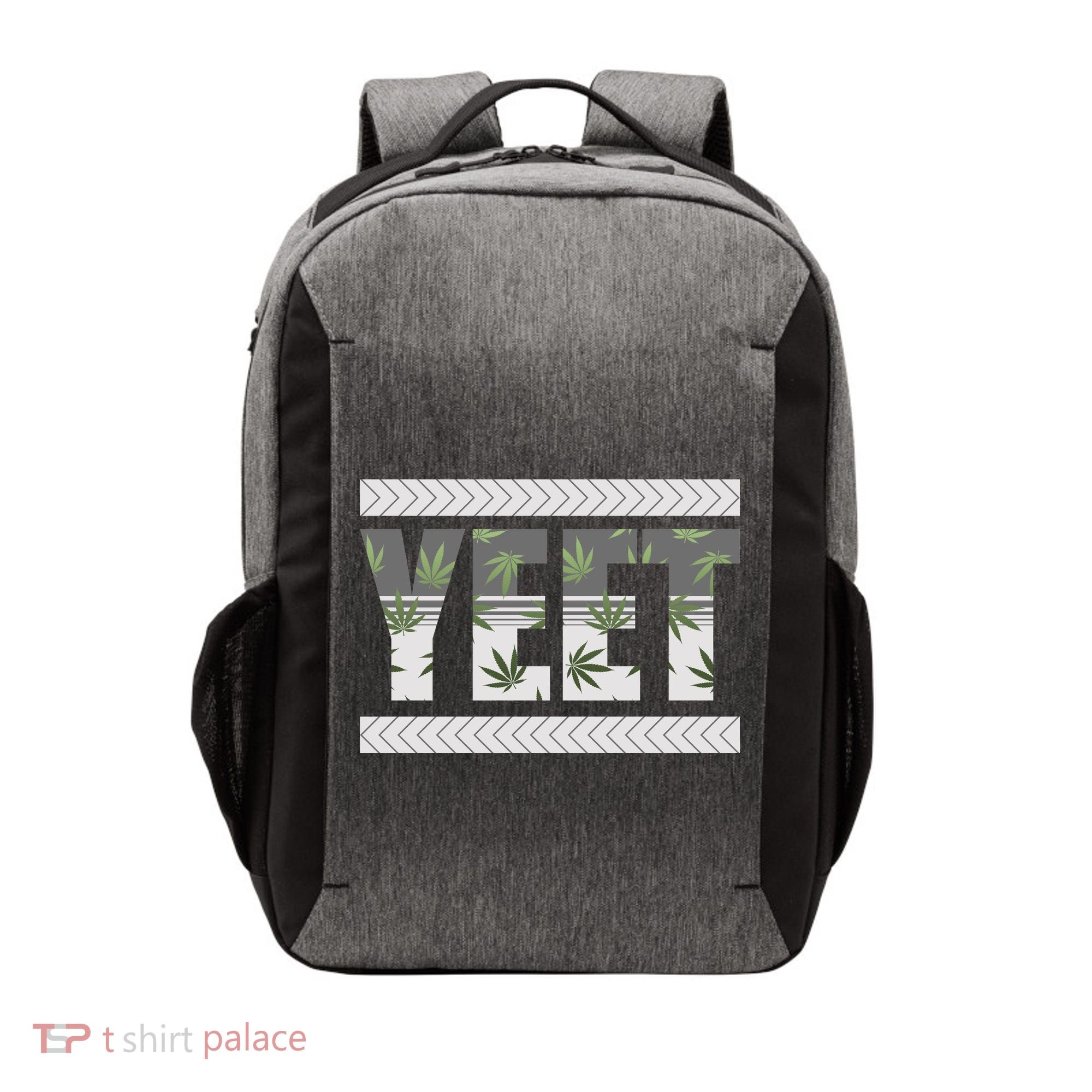 Yeet Meme Cannabis Leaf Pattern Vector Backpack