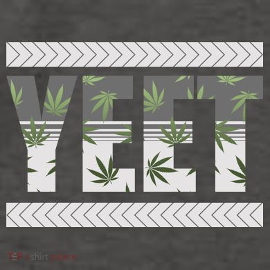 Yeet Meme Cannabis Leaf Pattern Vector Backpack